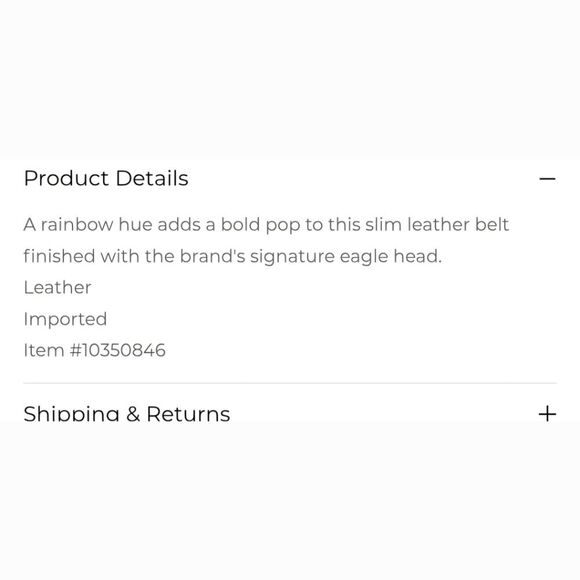 Kurt Geiger London Rainbow Houndstooth Leather Belt - Picture 7 of 7